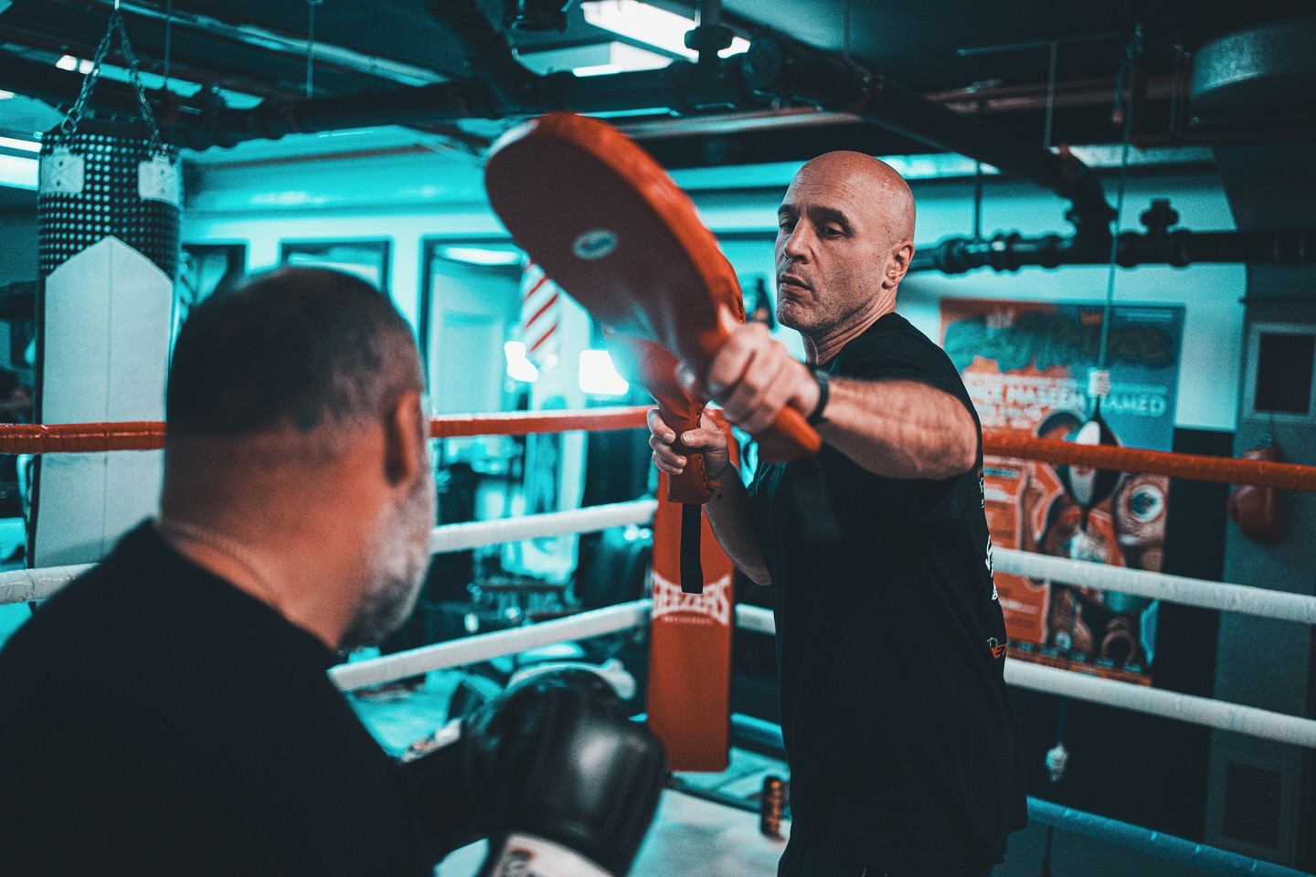 John Tiftik pad work — intense training session