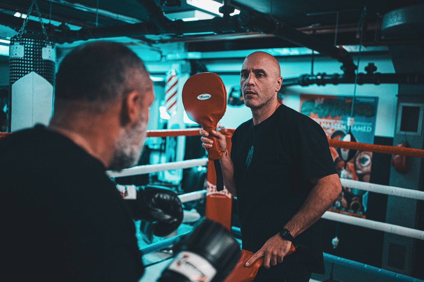 John Tiftik coaching in the ring